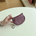 Petit porte-monnaie en cuir de mouton motif chat mignon