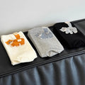 Chaussettes mi-mollet imprimées fesses de chat 3D en coton