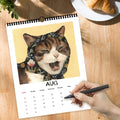 Calendrier mural 2026 autoportraits de chats foulard