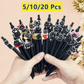 Stylo à bille chat noir lot 5 15 ou 20 pièces
