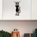 Autocollant chat noir mignon en vinyle