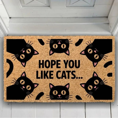 Tapis antidérapant avec citation chaton humour