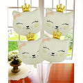 Ballons aluminium tête de chat crème x6