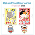 Puzzle Tête de Chat 8/16/24 pièces Autocollants Décoratifs
