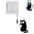 Autocollant mural chat en vinyle pour décoration enfant