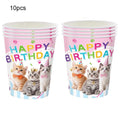 Décorations de fête d'anniversaire ambiance chat
