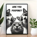 Affiche humoristique chat noir citation rétro