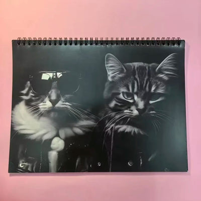 Calendrier suspendu 2026 Chats à lunettes