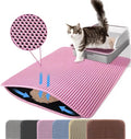 Tapis de litière double couche antidérapant pour chat grand format