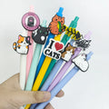 Stylo à bille Macaron chat lot de 9 encre noire