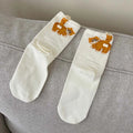 Chaussettes mi-mollet imprimées fesses de chat 3D en coton
