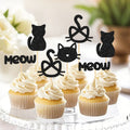 24 pièces Pics à Gâteau Chat pour Anniversaire
