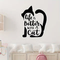 Autocollants muraux silhouette de chat pour chambre et salon