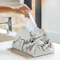 Boîte à mouchoirs cuir PU motif chat personnalisé