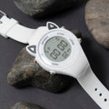 Montre en silicone avec oreilles de chat pour enfants