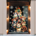 Autocollant mural chats de Noël