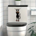 Autocollant chat noir mignon en vinyle