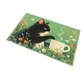 Napperon en Lin Imprimé Chat Noir