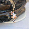 Porte-clés chat mignon en métal kawaii