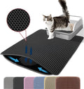 Tapis de litière double couche antidérapant pour chat grand format
