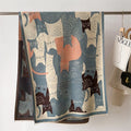 Écharpe en cachemire motif chat pour femme