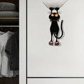 Autocollant chat noir mignon en vinyle