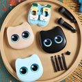 Ensemble de 6 mini pinceaux de maquillage avec miroir et boîte