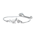 Bracelet en zirconium en forme de chat