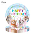 Décorations de fête d'anniversaire ambiance chat
