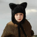 Bonnet Hiver Tricoté avec Oreilles de Chat Unisexe