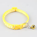 Collier nylon réglable pour chat avec imprimé et clochettes