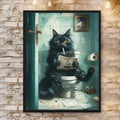 Affiche humoristique chat noir citation rétro