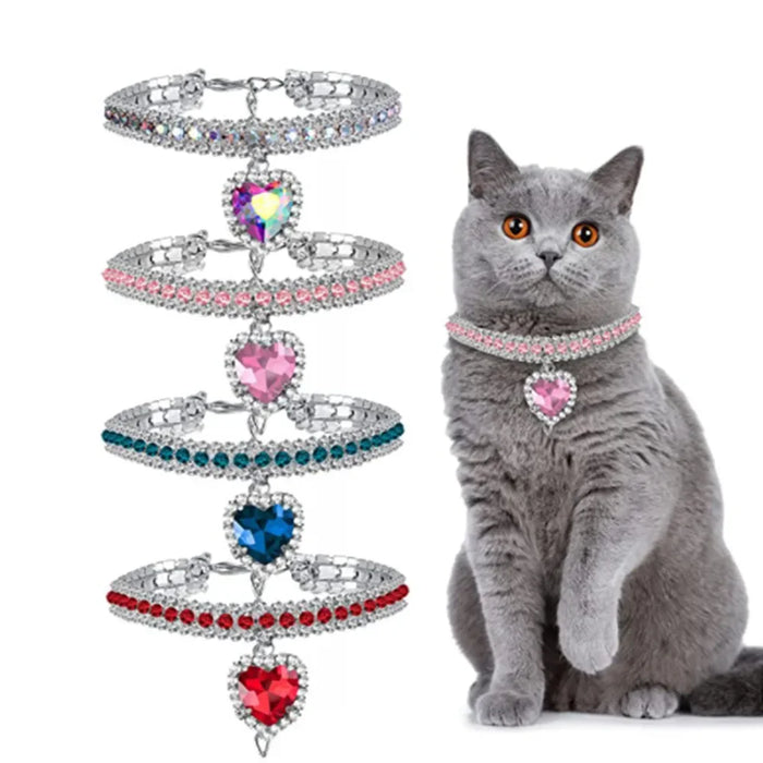 Collier en strass pour chaton