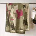 Écharpe en cachemire motif chat pour femme