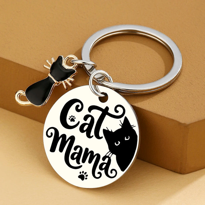 Porte-clés Chat Maman Cadeau Anniversaire Drôle