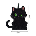 Serviette à main en forme de chat noir absorbante