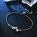 Bracelet en zirconium en forme de chat