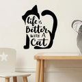 Autocollants muraux silhouette de chat pour chambre et salon