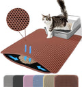 Tapis de litière double couche antidérapant pour chat grand format