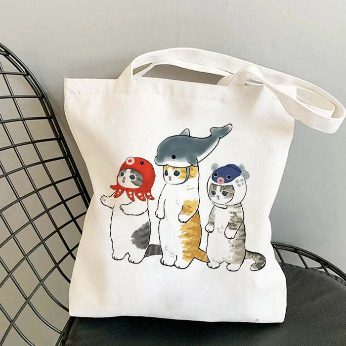Sac fourre-tout Kawaii Chats Manga femme
