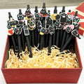 Stylo à bille chat noir lot 5 15 ou 20 pièces