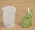 Moule silicone chaton 3D pour bougies et artisanat