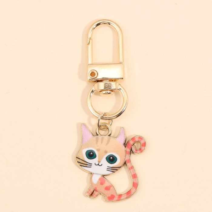 Porte-clés émail Kawaii chat