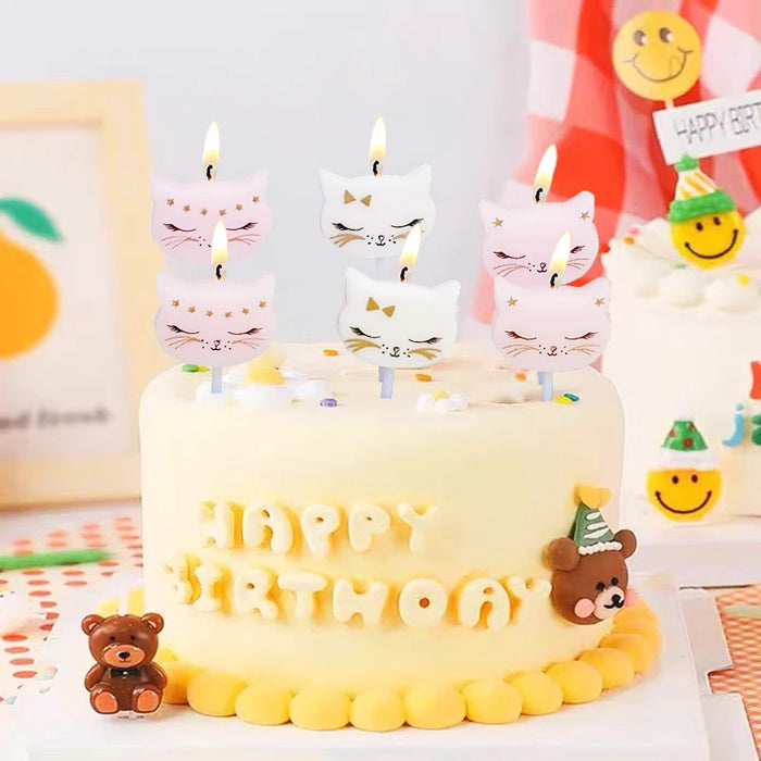 Bougie chat mignon pour gâteau d'anniversaire enfants
