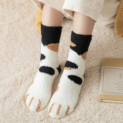 Chaussettes avec motif pattes de chat