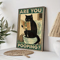 Affiche humoristique chat noir citation rétro