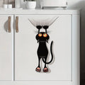 Autocollant chat noir mignon en vinyle