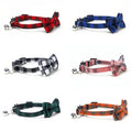 Collier chat détachable nœud papillon cloche Noël plaid rouge