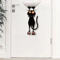 Autocollant chat noir mignon en vinyle