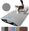 Tapis de litière double couche antidérapant pour chat grand format